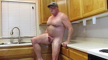 Preview 2 of Family Xxx Anty - Naked and hard in the kitchen.