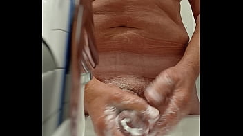 Preview 2 of Brother Sister Sex Front Mom - Public restroom Washing My dick