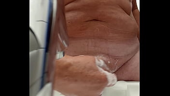 Preview 4 of Brother Sister Sex Front Mom - Public restroom Washing My dick