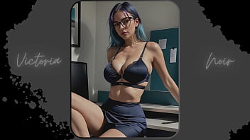 Preview 1 of Xxx Ritik Bf - AI: Vibrant blue hair and dark glasses DOMINATRIX - Part 8 - Waifu Models #003