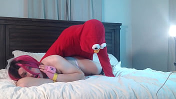 Preview 2 of Nigerian School Ss3 - Elmo Fucks Transgender in Chastity