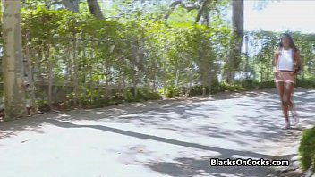 Preview 1 of Bar Online - Big natural tit black on cock