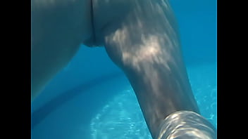 Preview 1 of Katrnacape Xxx - Swimming naked in a pool