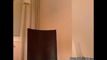 Preview 4 of Umor Anal - Busty brunette puts a dildo in her pussy on the chair