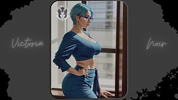 Preview 2 of Sister Xxxvideo Com - AI: Vibrant blue hair and dark glasses DOMINATRIX - Part 1 - Waifu Models #003