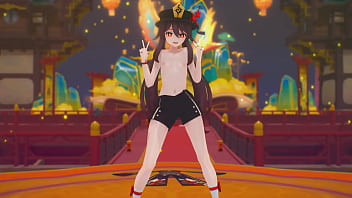 Preview 2 of Govt Azizul Haque College Bogra - Hu Tao (Genshin Impact) Ghost Dance Strip and Sex MMD