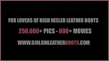 Preview 1 of Hot Pussy Lickings First - Dirty blonde wanks in sexy leather boots