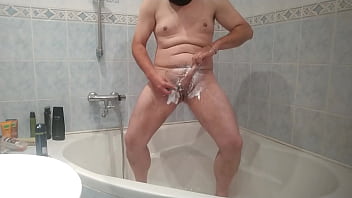 Preview 2 of Chubby Teen Solo On Webcam - I expelled MY cock in the shower.