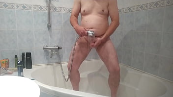 Preview 4 of Chubby Teen Solo On Webcam - I expelled MY cock in the shower.