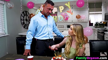 Preview 2 of Arin Sex - FamilyOrgasm - Salivary Sex Education on Daughter&#039_s Birthday