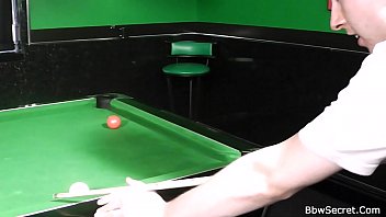 Preview 1 of Big Toes Lesbos - Cheating with BBW in fishnets on pool table