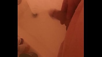 Preview 1 of Son Share Bed With Hot Step Mum - jerking off in the hot shower warm cock balls