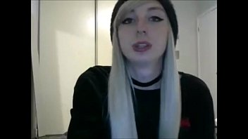 Preview 1 of Sexy Antes - Blonde Transvestite On Webcam