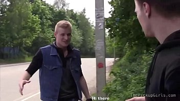 Preview 1 of Blow Job Blonde - Horny Russian Teens in Threesome
