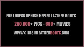 Preview 1 of Sauni Hot Sex - Big tits babe in leather boots fingering