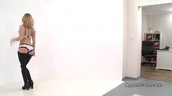 Preview 2 of My Friend Big Tit Mom - Blonde bangs doggy style in casting