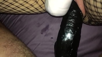 Preview 2 of Observe Tripple - pound wife&#039_s pussy with huge cock sleeve and wand