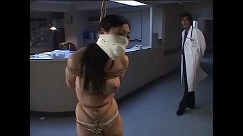 Preview 2 of Licking His Big Balls - Dirty asian bitch Arimi Mizusaki is all tied up,  gagged and whipped until she cries.WMV