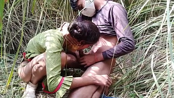 Preview 3 of Standing Orgasms Compilation - Indian young Desi girl took to the forest pressed her boobs and fucked her