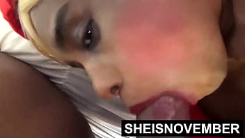 Preview 3 of Ameri Japanese Porn Porn - Great Old Man Cumshot Onto Young Black Girl Msnovember Pretty Ebony Tongue,  With Messy Facial,  And Amazing Big Dick Blowjob on Sheisnovember