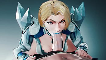 Preview 4 of Zanjeen Table - Marvel Rivals Porn Emma Frost blowjob - animation by leetTRON