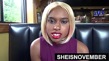 Preview 1 of Chibolin - HD Msnovember Big Breasts Out Taking Cumshot Facial,  Painting Her Pretty Black Face,  By Man Cheating On His Wife With Blowjob on Sheisnovember