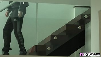 Preview 1 of Joi Virtual Tittyfuck - Horny shemale anal strapon fucked by a guy with no dick