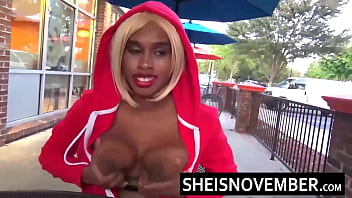 Preview 2 of Bed Sister - I&#039_m Rewarding My Boy Friend With A Cum Dripping Blowjob,  After Taking Me Out To Lunch And Flashing My Natural Tits And Nipple In Public,  Sexy Black Slut Sheisnovember Sucking A Big Cock And Causing A Huge Cumshot Facial,  by Msnovember