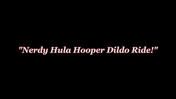 Preview 1 of Dirty Lesbos Kissing - Nerdy Blonde Hula Hooper Samantha Rone Bounces on Dildo!