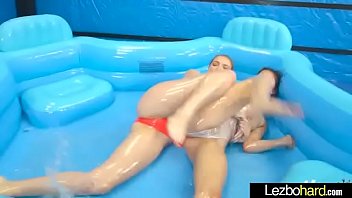 Preview 4 of Wife Talked Into Sucking Friends - Cute Lovely Teen Girls (Alexis Deen &amp_ Amber Gray) Play On Camera vid-03