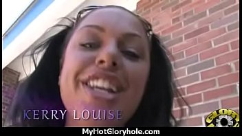 Preview 1 of Milf Jenna Covelli Gangbang - Hottie sucks and fucks black cock for cusmhot at gloryhole 10