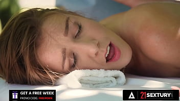 Preview 2 of Mjic Xxx - 21 SEXTURY - Perfect Alexis Crystal Wants Her Tight Ass Fucked During Outside Massage