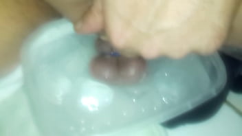 Preview 1 of Real Homemade First Time Lesbian - frozen bals with bands