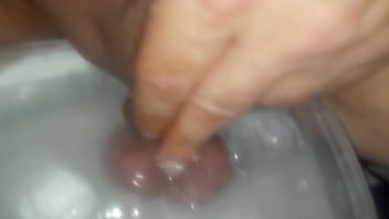 Preview 4 of Real Homemade First Time Lesbian - frozen bals with bands