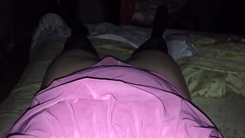 Preview 1 of Mature Anal Deutsch Hd - Crossdresser with Tiny white clit wearing sexy lingerie
