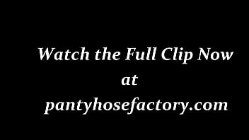 Preview 4 of Cute Girls Cheated Alone - Roselyn Black Pantyhose Footplay