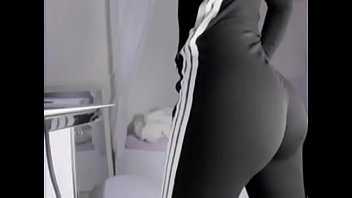 Preview 4 of Cute Girl Sex Japan - perfect ass in black yoga pants and squirt part 2