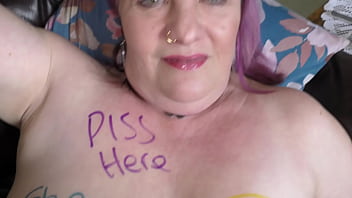 Preview 1 of Xxx Video For Ggg - Kiwi Trashy MILF slut degrading body writing and treated like a trailer trash whore by her Master. Trailer
