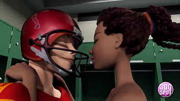 Preview 2 of Xnxx Jasmine Jae - 3DGSPOT - Naughty Teen Cheerleader Rides Star Quarterback&#039_s Cock In The Locker Room! 3D CARTOON PORN