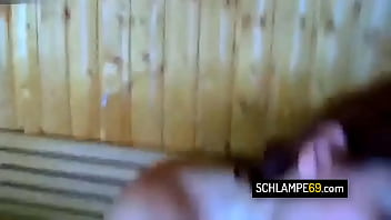 Preview 4 of Latina Orgy Hd - German couple have sex in sauna