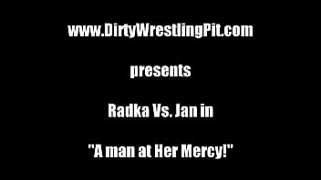 Preview 1 of Bblood Ameature - A man at Her Mercy! Radka Vs. Jan