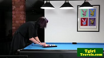 Preview 1 of Vklxxx Com - Gorgeous trans pornstar strokes her big dick