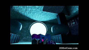 Preview 1 of Sloopy Blow - 3D Blue Alien Hottie Fucked in a Temple!