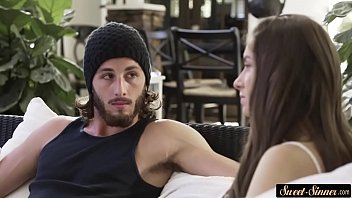 Preview 2 of Amazingel Room Slut - Taboo teen spoon fucked by stepbro outdoors