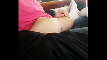 Preview 1 of Led A Gen - Hand job on couch