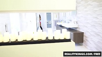 Preview 1 of Father Adn Soon - RealityKings - 8th Street Latinas - Carmen Caliente Xander Corvus - Bathroom Duty