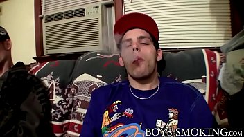 Preview 1 of Ketika Loves - Drac and Nolan jerk off each other while taking a smoke