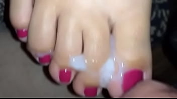 Preview 2 of Soft Play - Slowly cum all over wife&rsquo_s toes closeup and hot