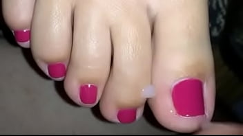 Preview 1 of Soft Play - Slowly cum all over wife&rsquo_s toes closeup and hot