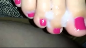 Preview 4 of Soft Play - Slowly cum all over wife&rsquo_s toes closeup and hot